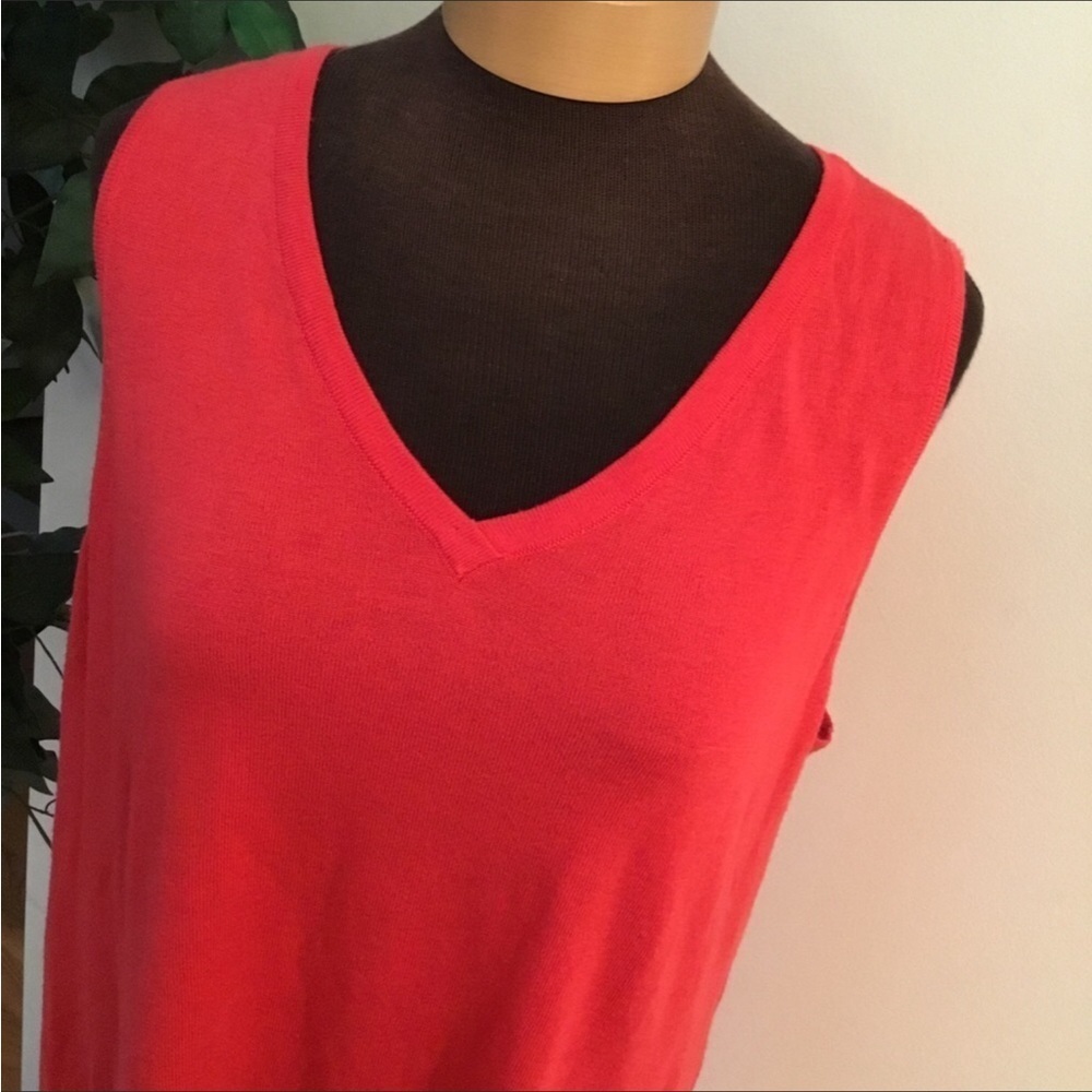 SUSAN Graver Tank Top Woman’s 1X v neck lighter weight ribbed pinkish re… - Picture 7 of 8